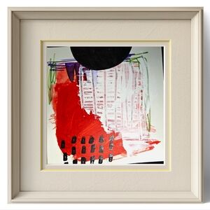 Abstract Red and Black Art - One of a Kind